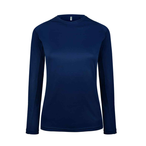 Custom T-shirt with long sleeves for women, Women's Sports Equipment, Size: XS, Color: sapphire, Size: XS, Color: Navy, Size: XS