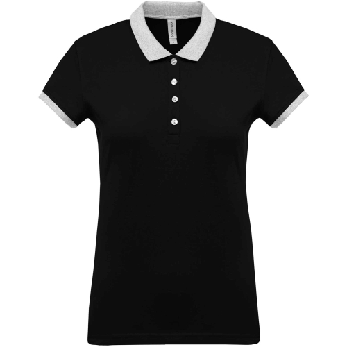 Two-Tone custom polo shirt for women, Women's Polo Shirts, Size: XS, Color: White, Size: XS, Color: Black, Size: XS, Color: rosu
