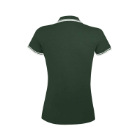 Pasadena custom polo shirt for women, Women's Polo Shirts, Size: S, Color: black and white, Size: S, Color: dark green with whit