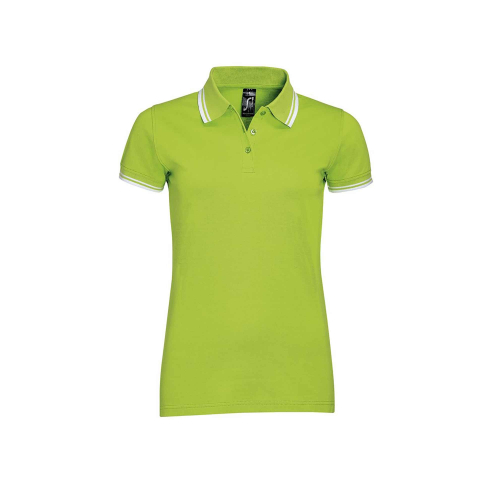 Pasadena custom polo shirt for women, Women's Polo Shirts, Size: S, Color: black and white, Size: S, Color: dark green with whit
