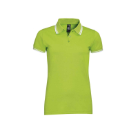 Pasadena custom polo shirt for women, Women's Polo Shirts, Size: S, Color: black and white, Size: S, Color: dark green with whit