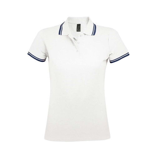 Pasadena custom polo shirt for women, Women's Polo Shirts, Size: S, Color: black and white, Size: S, Color: dark green with whit