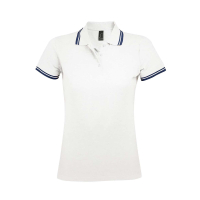 Pasadena custom polo shirt for women, Women's Polo Shirts, Size: S, Color: black and white, Size: S, Color: dark green with whit