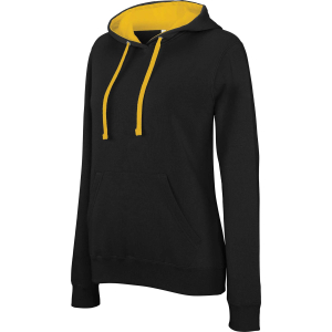 Two-tone customized sweatshirt for women, Women's Hoodies, Size: XS, Color: White-yellow, Size: XS, Color: white/red, Size: XS,  2