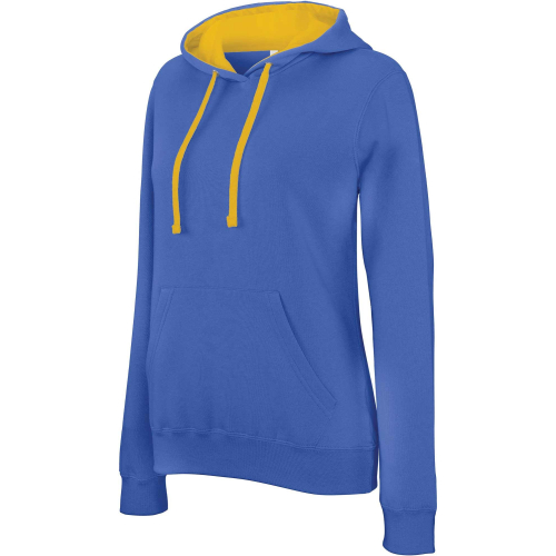 Two-tone customized sweatshirt for women, Women's Hoodies, Size: XS, Color: White-yellow, Size: XS, Color: white/red, Size: XS, 