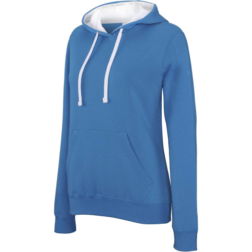 Two-tone customized sweatshirt for women, Women's Hoodies, Size: XS, Color: White-yellow, Size: XS, Color: white/red, Size: XS, 