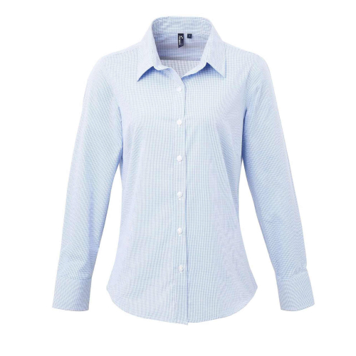 Personalized checked shirt for women, Women's Shirts, Size: XS, Color: navy/white, Size: XS, Color: black/white, Size: XS, Color