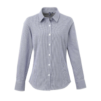 Personalized checked shirt for women, Women's Shirts, Size: XS, Color: navy/white, Size: XS, Color: black/white, Size: XS, Color