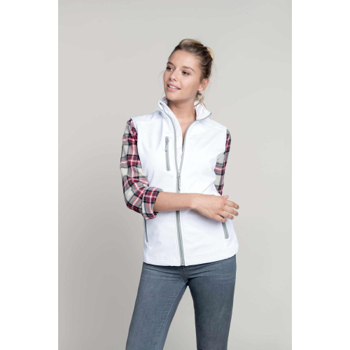 Personalized softshell vest for women, Women's Bodywarmer, Size: S, Color: White, Size: S, Color: Black, Size: S, Color: rosu, S