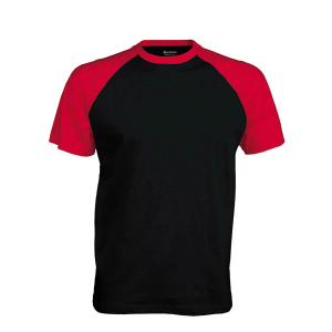 Custom two-color T-shirt for men, Men's t-shirts, Size: S, Color: red/black, Size: S, Color: Grey/black, Size: S, Color: royal w 2