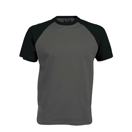 Custom two-color T-shirt for men, Men's t-shirts, Size: S, Color: red/black, Size: S, Color: Grey/black, Size: S, Color: royal w