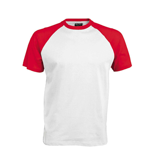 Custom two-color T-shirt for men, Men's t-shirts, Size: S, Color: red/black, Size: S, Color: Grey/black, Size: S, Color: royal w