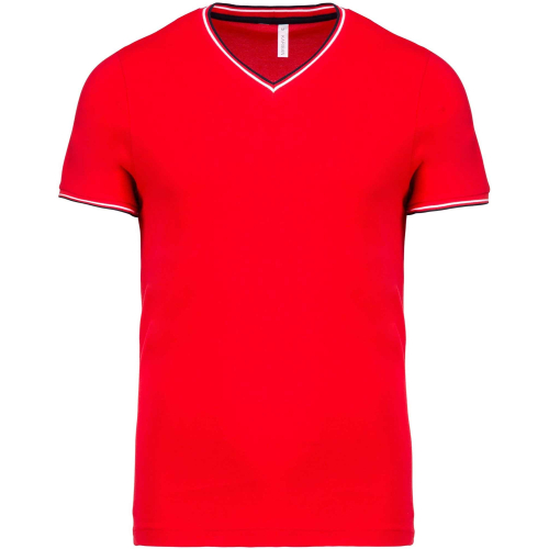 Personalized V-neck pique T-shirt, Men's t-shirts, Size: S, Color: White, Size: S, Color: rosu, Size: S, Color: Navy, Size: S, C