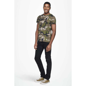 Custom camouflage T-shirt for men, Men's t-shirts, Size: S, Color: Camouflage, Size: S, Color: Blue camouflage_ASQ, Size: S, Col