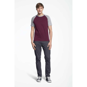 Sol's customized two-tone T-shirt for men, Men's t-shirts, Size: S, Color: Black_Red, Size: S, Color: Grena_Grey, Size: S, Color