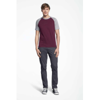 Sol's customized two-tone T-shirt for men, Men's t-shirts, Size: S, Color: Black_Red, Size: S, Color: Grena_Grey, Size: S, Color