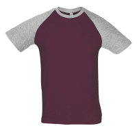 Sol's customized two-tone T-shirt for men, Men's t-shirts, Size: S, Color: Black_Red, Size: S, Color: Grena_Grey, Size: S, Color