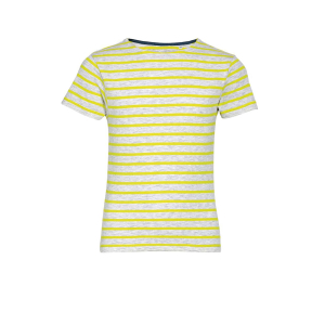Trendy personalized t-shirt for children, Kid's T-shirts, Size: 4 years, Color: gray with lime yellow, Size: 4 years, Color: whi 2