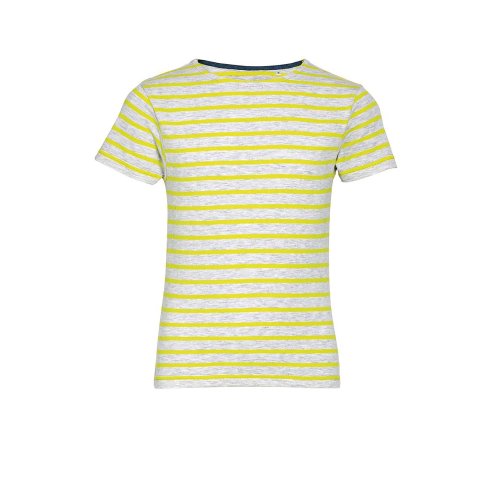 Trendy personalized t-shirt for children, Kid's T-shirts, Size: 4 years, Color: gray with lime yellow, Size: 4 years, Color: whi