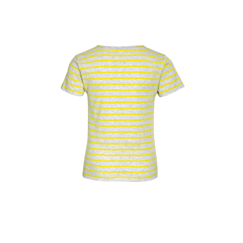 Trendy personalized t-shirt for children, Kid's T-shirts, Size: 4 years, Color: gray with lime yellow, Size: 4 years, Color: whi