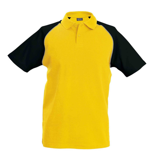 Custom Kariban Base Ball polo shirt, Men's Polo Shirts, Size: S, Color: Black_Red_Raglan, Size: S, Color: Black_White_Raglan, Si