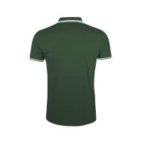 Pasadena custom polo shirt for men, Men's Polo Shirts, Size: S, Color: black and white, Size: S, Color: dark green with white, S
