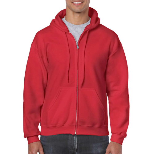 Custom Gildan Men's Zip Up Hoodie, Men's Hoodies, Size: S, Color: Black, Size: S, Color: rosu, Size: S, Color: Grey, Size: S, Co