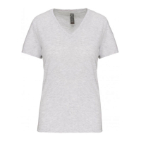 Personalized organic cotton v-neck T-shirt for women, Women t-shirts, Size: XS, Color: White, Size: XS, Color: Black, Size: XS, 