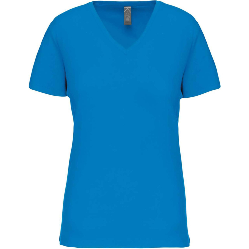 Personalized organic cotton v-neck T-shirt for women, Women t-shirts, Size: XS, Color: White, Size: XS, Color: Black, Size: XS, 