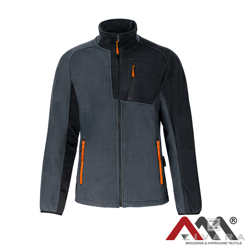 Jacheta fleece de lucru Asymetric, Geci de lucru, Size: S, Color: gri, Size: m, Color: gri, Size: IT, Color: gri, Size: XL, Colo