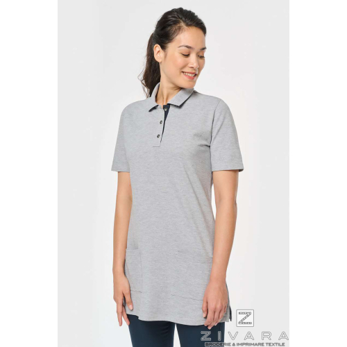 Tricou polo lung pentru dama WKZ209, Women's Polo Shirts, Size: XS, Color: White, Size: S, Color: White, Size: m, Color: White, 