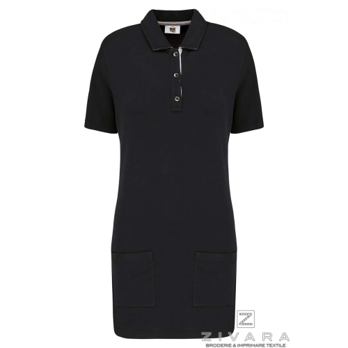 Tricou polo lung pentru dama WKZ209, Women's Polo Shirts, Size: XS, Color: White, Size: S, Color: White, Size: m, Color: White, 