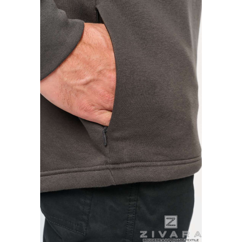 Bluza polo tip hanorac WKZ4000, Men's Sweatshirts, Size: XS, Color: Charcoal, Size: S, Color: Charcoal, Size: m, Color: Charcoal