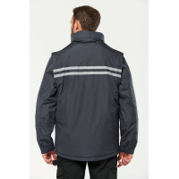 Parka cu maneci detasabile WKZ6106, Men's Bodywarmer, Size: S, Color: Black, Size: m, Color: Black, Size: IT, Color: Black, Size