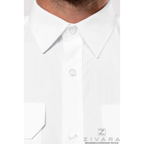 Camasa pilot cu maneca scurta KAZ503, Men's Shirts, Size: S, Color: White, Size: m, Color: White, Size: IT, Color: White, Size: 