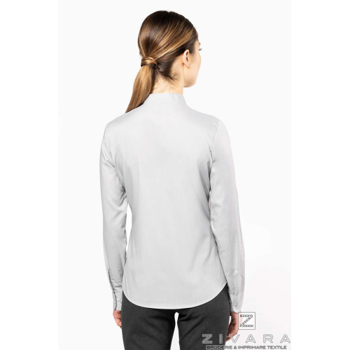 Camasa cu guler mandarin pentru dama KAZ514, Women's Shirts, Size: XS, Color: White, Size: S, Color: White, Size: m, Color: Whit