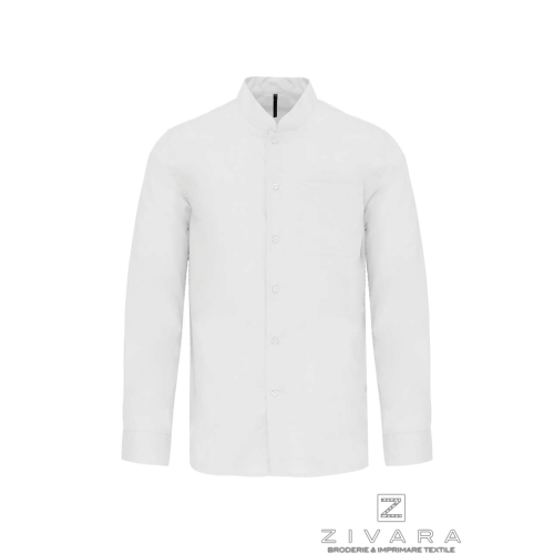 Camasa cu guler mandarin pentru barbati KAZ515, Men's Shirts, Size: XS, Color: White, Size: S, Color: White, Size: m, Color: Whi