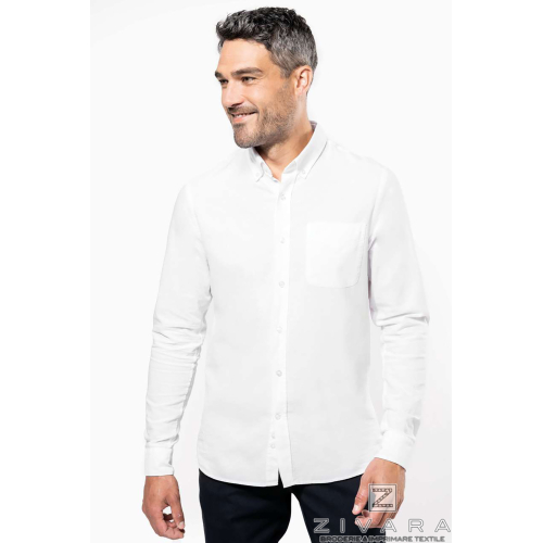 Camasa oxford pentru barbati KAZ516, Men's Shirts, Size: S, Color: White, Size: m, Color: White, Size: IT, Color: White, Size: X