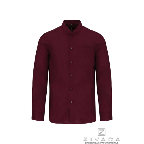 Camasa cu guler mandarin pentru barbati KAZ515, Men's Shirts, Size: XS, Color: White, Size: S, Color: White, Size: m, Color: Whi