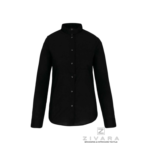 Camasa cu guler mandarin pentru dama KAZ514, Women's Shirts, Size: XS, Color: White, Size: S, Color: White, Size: m, Color: Whit
