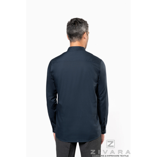 Camasa cu guler mandarin pentru barbati KAZ515, Men's Shirts, Size: XS, Color: White, Size: S, Color: White, Size: m, Color: Whi