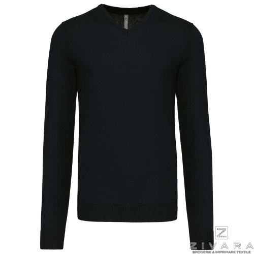 Bluza tricotata V-neck KAZ965, Men's Sweatshirts, Size: S, Color: Charcoal, Size: m, Color: Charcoal, Size: IT, Color: Charcoal,