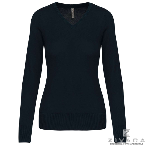 Bluza tricotata V-neck pentru dama KAZ966, Women's Sweatshirts, Size: XS, Color: Charcoal, Size: S, Color: Charcoal, Size: m, Co