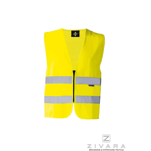 Visibility vest with zipper KXRX217Z, Reflective Vests, Size: S, Color: galben, Size: m, Color: galben, Size: IT, Color: galben,