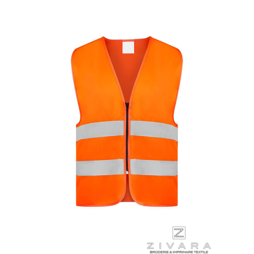Visibility vest with zipper KXRX217Z, Reflective Vests, Size: S, Color: galben, Size: m, Color: galben, Size: IT, Color: galben,