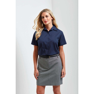 Camasa cu maneca scurta din poplin PRZ302, Camasi pentru dama
