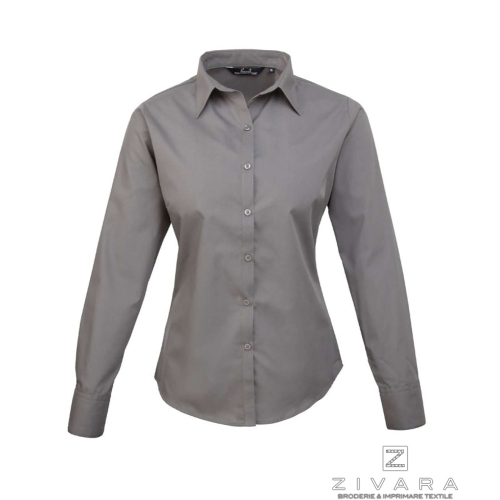 Camasa din poplin pentru dama PRZ300, Women's Shirts, Size: XS, Color: White, Size: S, Color: White, Size: m, Color: White, Size