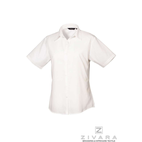 Camasa cu maneca scurta din poplin PRZ302, Camasi pentru dama