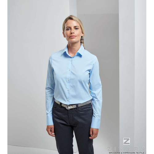 Camasa stretch din poplin pentru dama PRZ344, Women's Shirts, Size: XS, Color: White, Size: S, Color: White, Size: m, Color: Whi