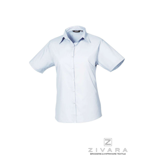 Camasa cu maneca scurta din poplin PRZ302, Camasi pentru dama